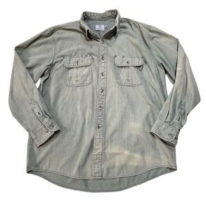 Tyndale Men's XL Gray Flame Resistant‎ Long Sleeve Button-Up Shirt